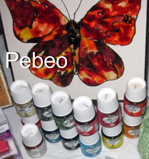 Pebeo paints and canvas